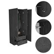 Pemberly Row 3 Door Armoire 35.4in Wide with 2 Drawers in Gray