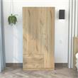 Pemberly Row 3 Door Armoire 35.4in Wide with 2 Drawers in Beige
