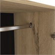 Pemberly Row 3 Door Armoire 35.4in Wide with 2 Drawers in Beige