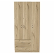 Pemberly Row 3 Door Armoire 35.4in Wide with 2 Drawers in Beige