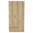 Pemberly Row 3 Door Armoire 35.4in Wide with 2 Drawers in Beige