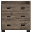 Pemberly Row 5 Drawer Rustic Dresser 33.46in Wide in Dark Brown