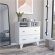 Pemberly Row 2 Drawer Bedroom Dresser with Shelves 31.5in in White