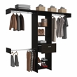 Pemberly Row Configurable Closet System with Shelves 98in Wide in Black