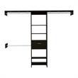 Pemberly Row Configurable Closet System with Shelves 98in Wide in Black