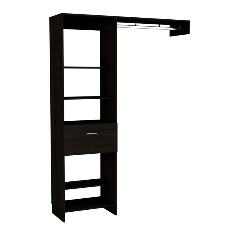 Pemberly Row Configurable Closet System 59.6in Wide in Black