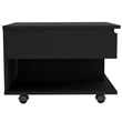 Pemberly Row Lift Top Storage Coffee Table 21.6in Wide in Black