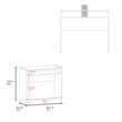 Pemberly Row 35in Floating Writing Desk with Storage in White