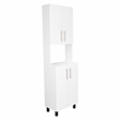 Pemberly Row 76.8in Tall Kitchen Pantry with Cabinets in White