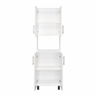 Pemberly Row 76.8in Tall Kitchen Pantry with Cabinets in White