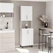 Pemberly Row 76.8in Tall Kitchen Pantry with Cabinets in White