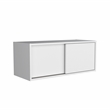 Pemberly Row 32in Wall Mounted Cabinet with Sliding Doors in White