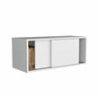 Pemberly Row 32in Wall Mounted Cabinet with Sliding Doors in White
