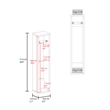 Pemberly Row Toilet Paper Holder Storage Shelf 28in High in Black