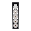 Pemberly Row Toilet Paper Holder Storage Shelf 28in High in Black