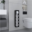 Pemberly Row Toilet Paper Holder Storage Shelf 28in High in Black