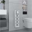 Pemberly Row Toilet Paper Holder Storage Shelf 28in High in White