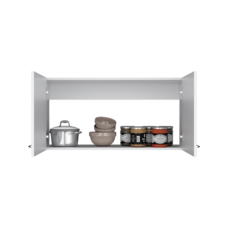 Pemberly Row Two Door Kitchen Wall Cabinet 39.3in Wide in White