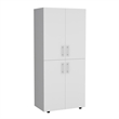 Pemberly Row Tall Bedroom Armoire Wardrobe 70.8in High in White
