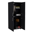 Pemberly Row Tall Bedroom Armoire Wardrobe 70.8in High in Black