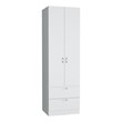 Pemberly Row Tall Bedroom Armoire Wardrobe 76in High in White