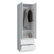 Pemberly Row Tall Bedroom Armoire Wardrobe 76in High in White