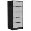 Pemberly Row 2 Piece Bedroom Set 2 Dressers in White and Smokey Oak