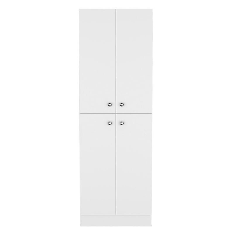 Pemberly Row Tall Pantry Storage Cabinet 71.1in High in White