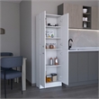 Pemberly Row Tall Pantry Storage Cabinet 71.1in High in White