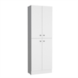 Pemberly Row Tall Pantry Storage Cabinet 71.1in High in White