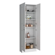 Pemberly Row Tall Pantry Storage Cabinet 71.1in High in White