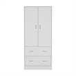 Pemberly Row 2 Door 2 Drawer Bedroom Armoire 70.9in High in White