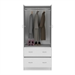 Pemberly Row 2 Door 2 Drawer Bedroom Armoire 70.9in High in White