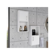 Pemberly Row Bathroom Medicine Cabinet with 4 Shelves in White