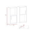 Pemberly Row Bathroom Medicine Cabinet with 4 Shelves in White