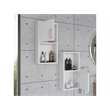 Pemberly Row Bathroom Medicine Cabinet with 4 Shelves in White