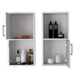 Pemberly Row Bathroom Medicine Cabinet with 4 Shelves in White