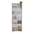 Pemberly Row Multistorage 10 Compartment Kitchen Pantry in White