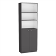 Pemberly Row 2 Door Storage Bookcase 71in Tall in Multi-Color