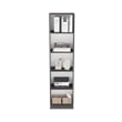 Pemberly Row XS 5 Tier Slim Bookcase 71in Tall in Multi-Color