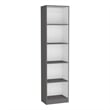 Pemberly Row XS 5 Tier Slim Bookcase 71in Tall in Multi-Color