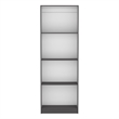 Pemberly Row Bookcase with 4 Shelves 71in Tall in Multi-Color