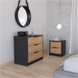 Pemberly Row 2 Piece Bedroom Set Dresser and Nightstand in Multi-Color