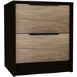 Pemberly Row 3 Piece Bedroom Set Dresser and 2 Nightstands in Black