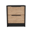 Pemberly Row 3 Piece Bedroom Set Dresser and 2 Nightstands in Black