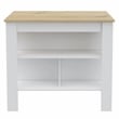 Pemberly Row 2 Piece Kitchen Set Island and Pantry in Multi-Color