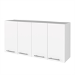 Pemberly Row 2 Piece Kitchen Set Cart and Wall Cabinet in Multi-Color