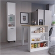 Pemberly Row 2 Piece Kitchen Set Island and Pantry in Multi-Color