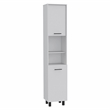Pemberly Row 2 Piece Kitchen Set Island and Pantry in Multi-Color