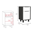 Pemberly Row Nightstand with Drawer and Cabinet in Multi-Color